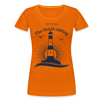 Frauen Premium T-Shirt - Nautical The Sea is calling - Orange