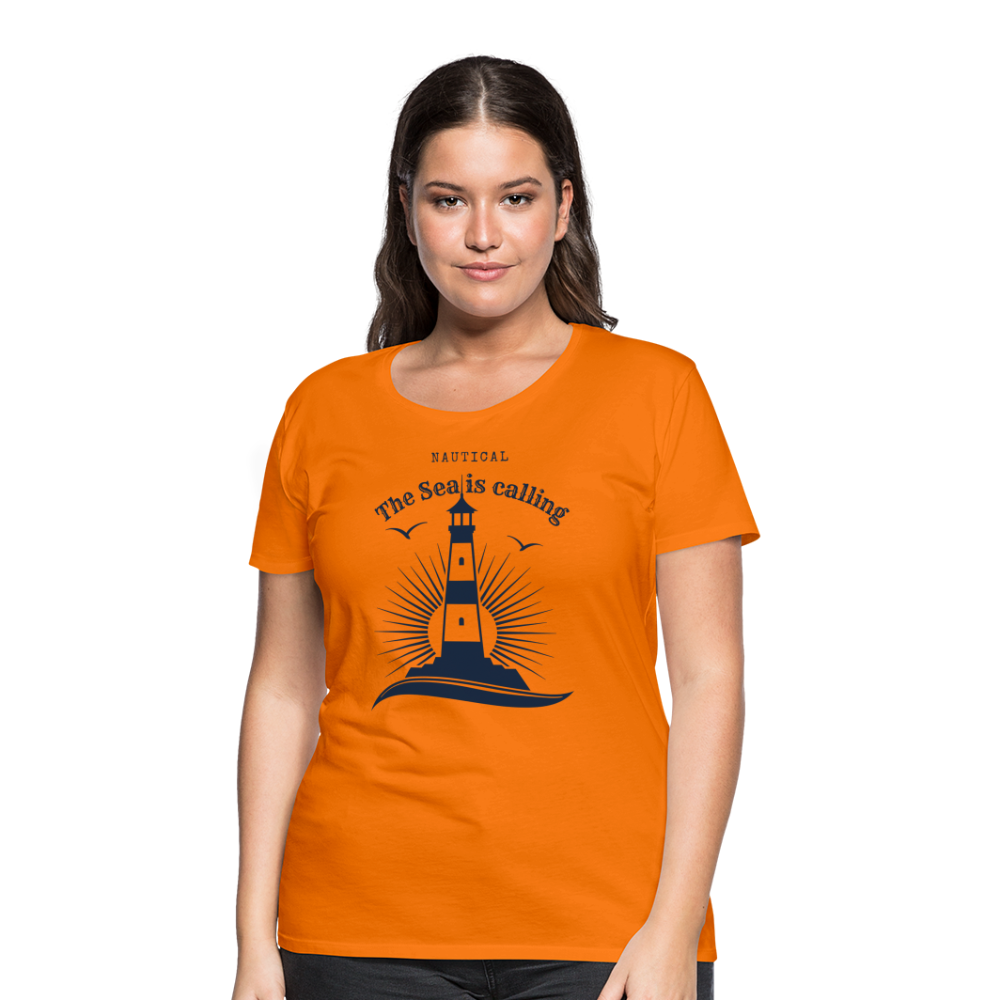 Frauen Premium T-Shirt - Nautical The Sea is calling - Orange