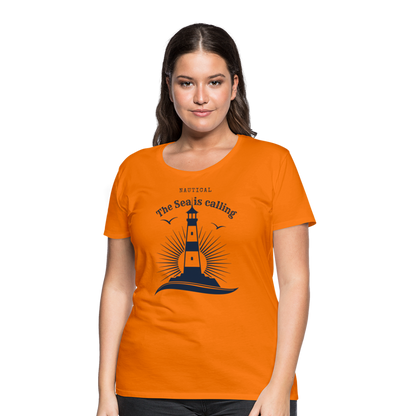 Frauen Premium T-Shirt - Nautical The Sea is calling - Orange