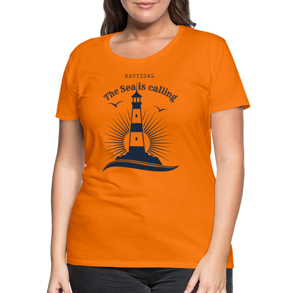 Frauen Premium T-Shirt - Nautical The Sea is calling - Orange