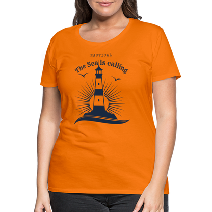 Frauen Premium T-Shirt - Nautical The Sea is calling - Orange