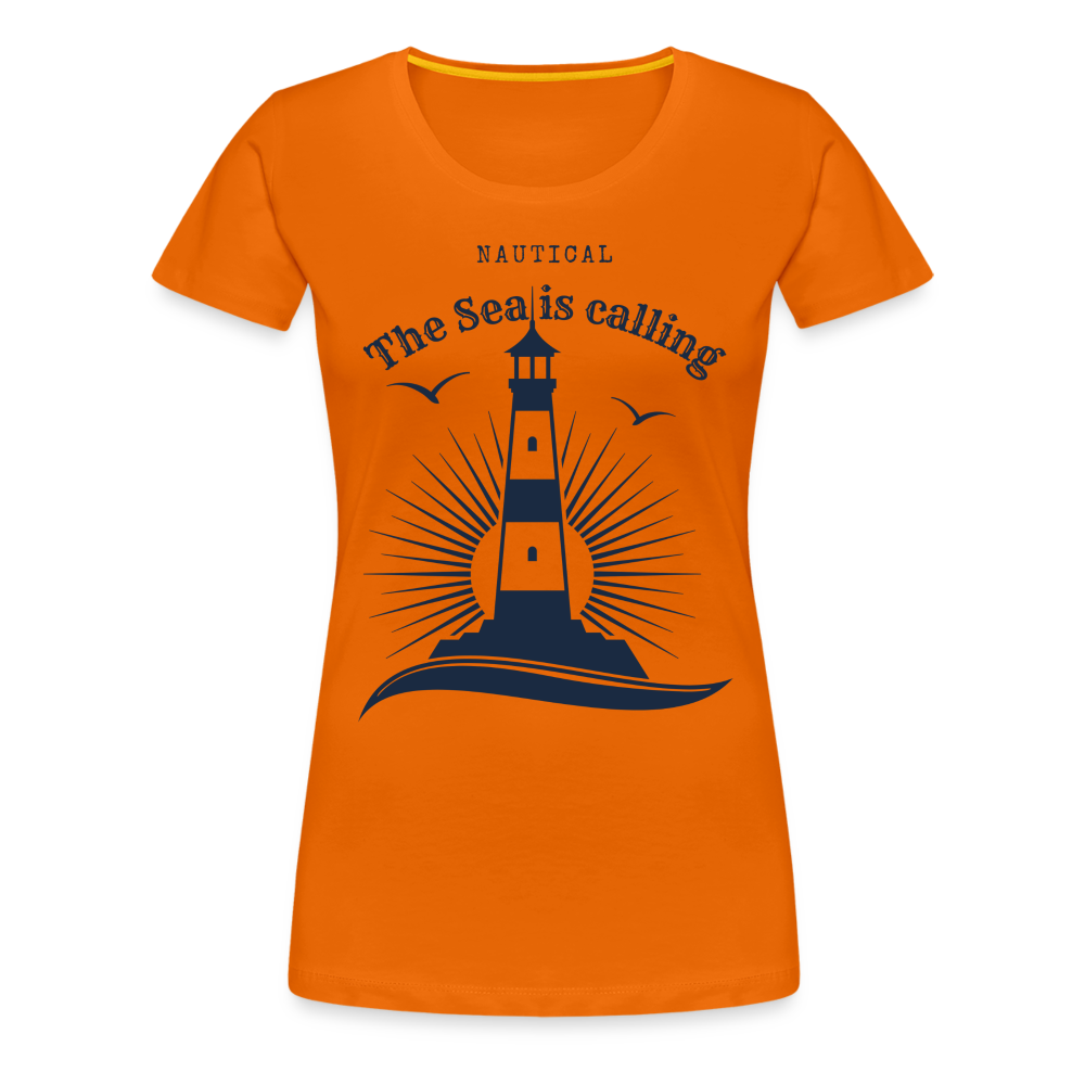 Frauen Premium T-Shirt - Nautical The Sea is calling - Orange