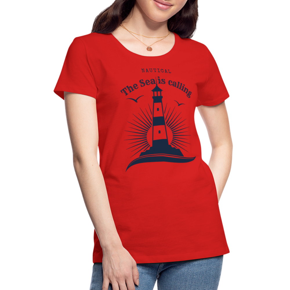 Frauen Premium T-Shirt - Nautical The Sea is calling - Rot