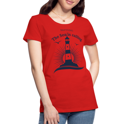 Frauen Premium T-Shirt - Nautical The Sea is calling - Rot