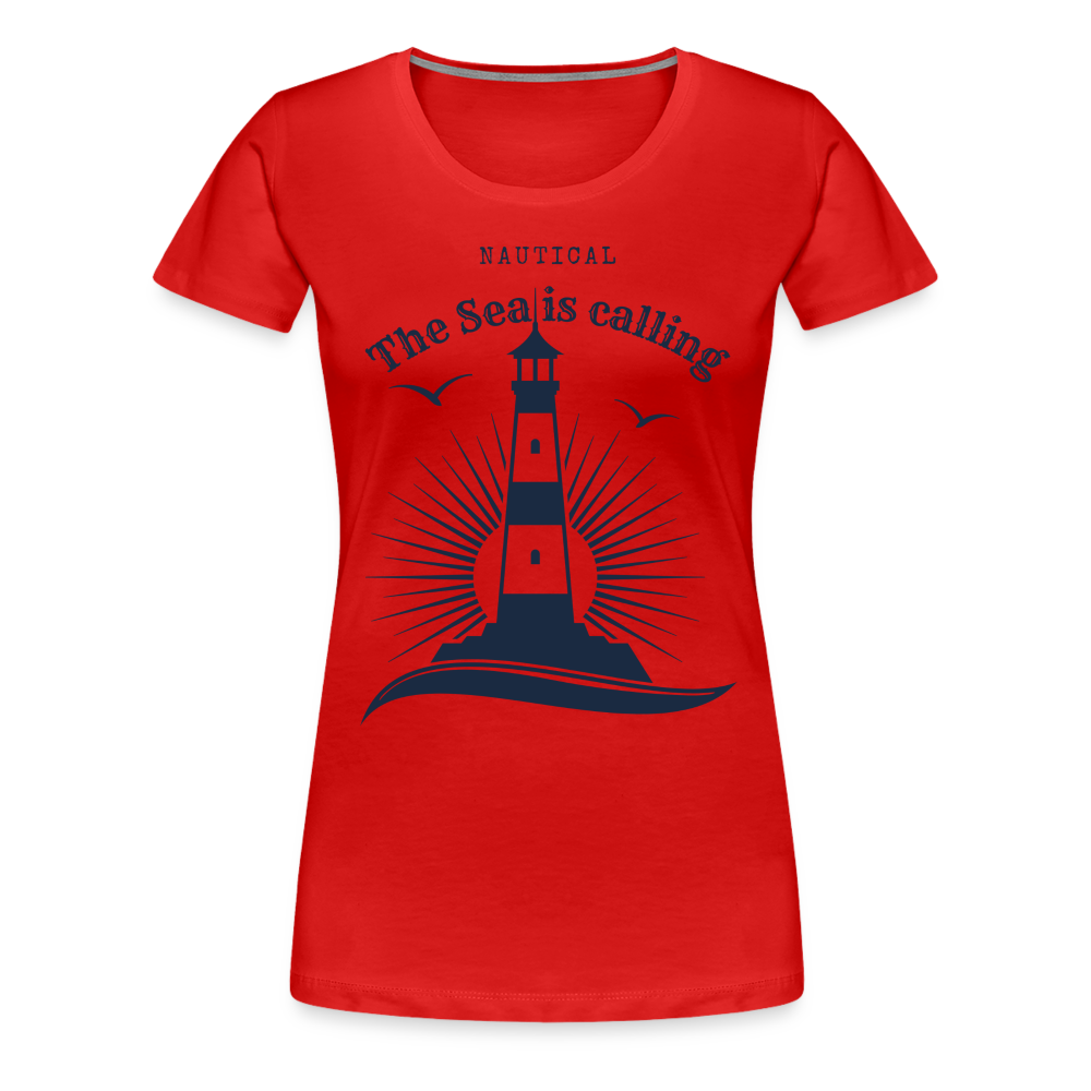 Frauen Premium T-Shirt - Nautical The Sea is calling - Rot