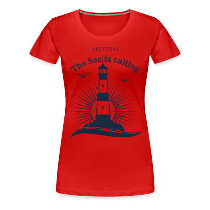 Frauen Premium T-Shirt - Nautical The Sea is calling - Rot