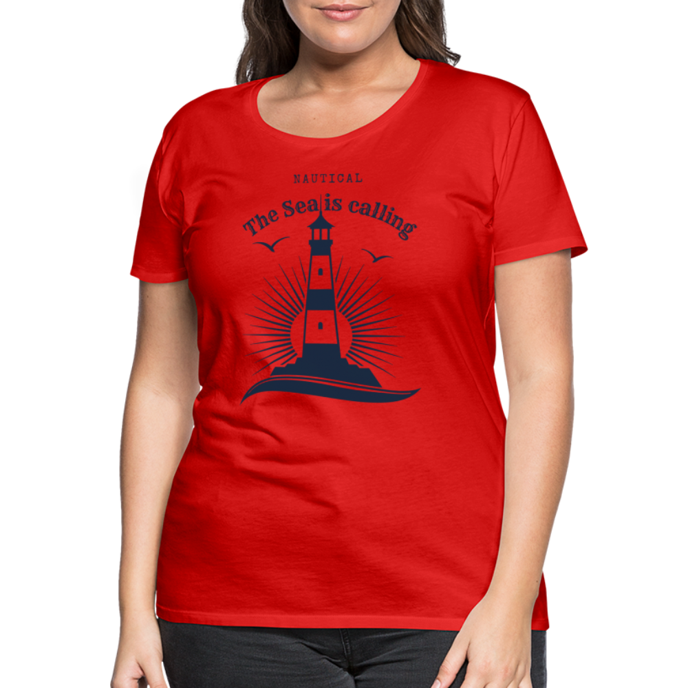 Frauen Premium T-Shirt - Nautical The Sea is calling - Rot