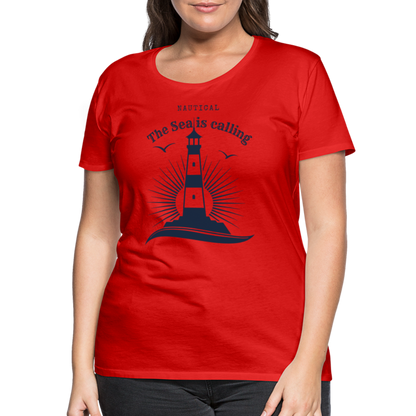 Frauen Premium T-Shirt - Nautical The Sea is calling - Rot