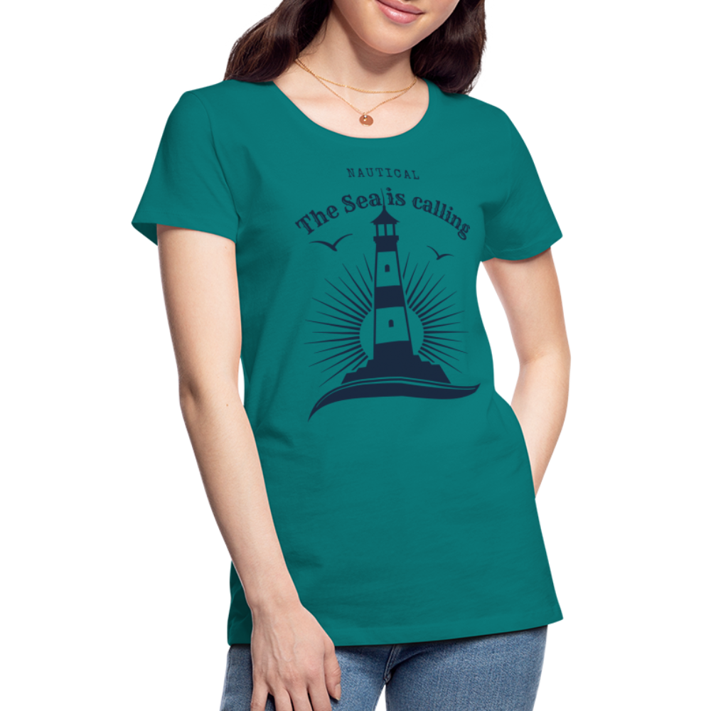 Frauen Premium T-Shirt - Nautical The Sea is calling - Divablau