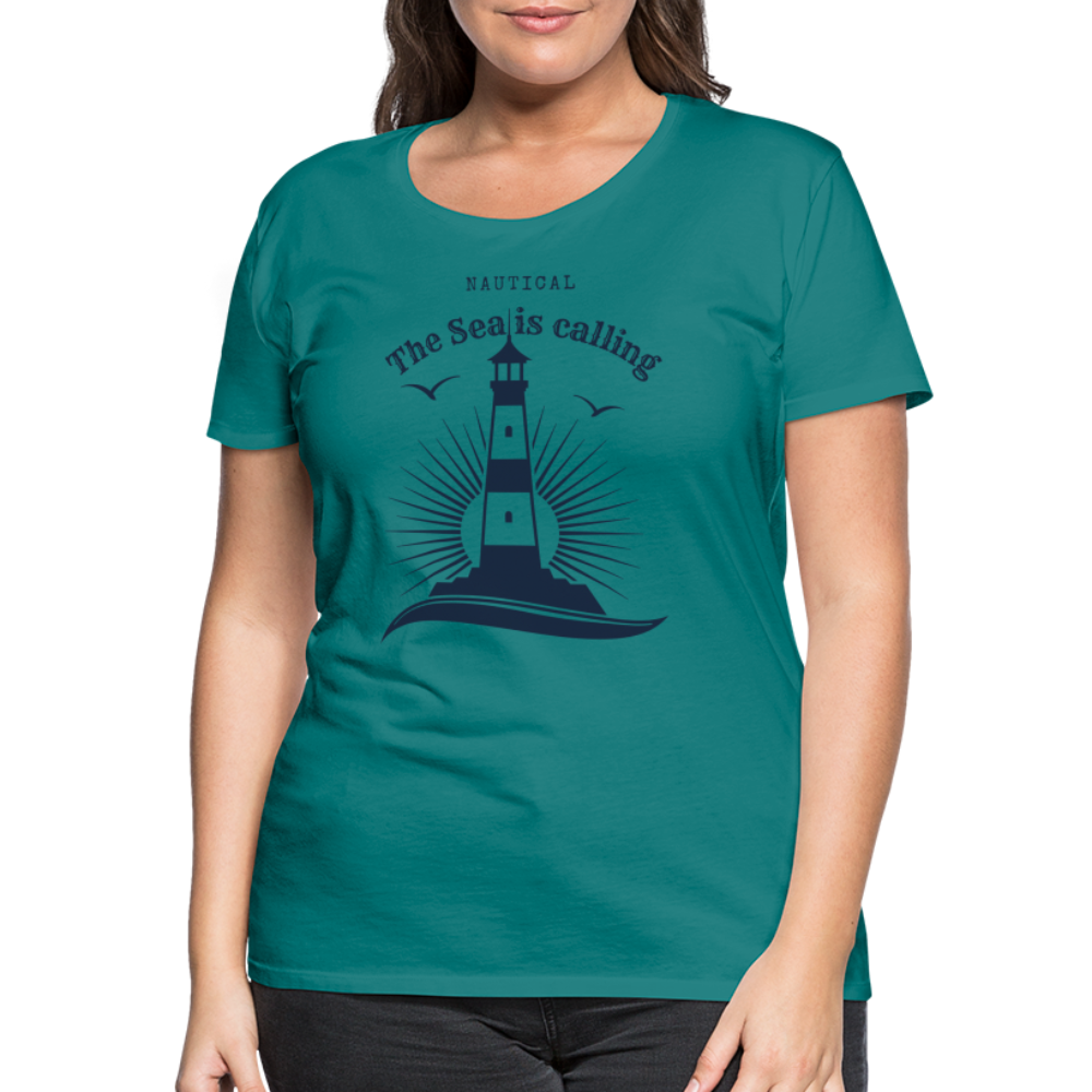 Frauen Premium T-Shirt - Nautical The Sea is calling - Divablau