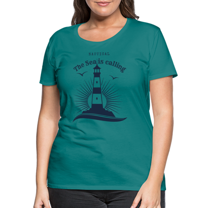 Frauen Premium T-Shirt - Nautical The Sea is calling - Divablau