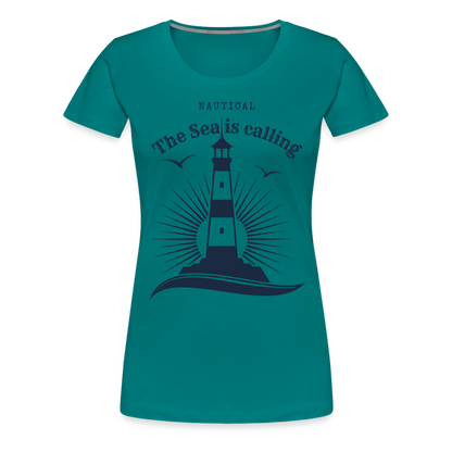 Frauen Premium T-Shirt - Nautical The Sea is calling - Divablau