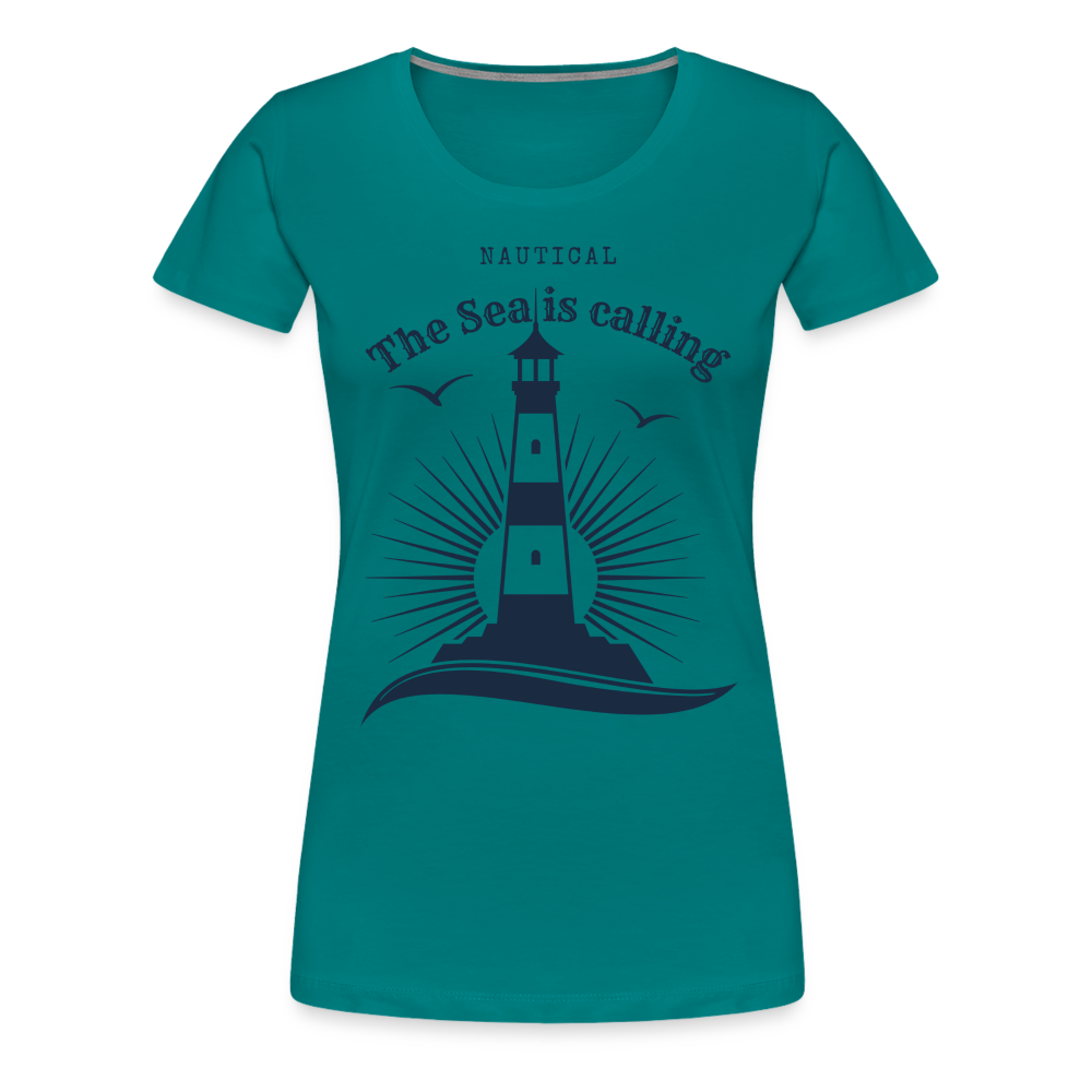 Frauen Premium T-Shirt - Nautical The Sea is calling - Divablau