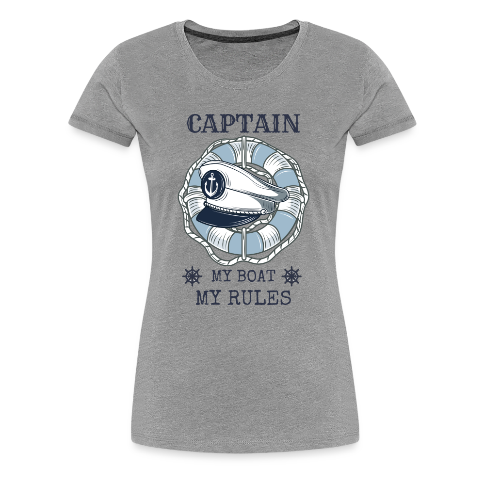 Frauen Premium T-Shirt - Captain - Grau meliert