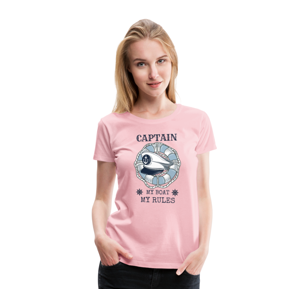 Frauen Premium T-Shirt - Captain - Hellrosa