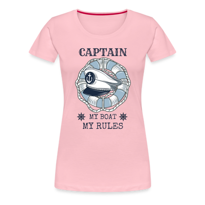 Frauen Premium T-Shirt - Captain - Hellrosa