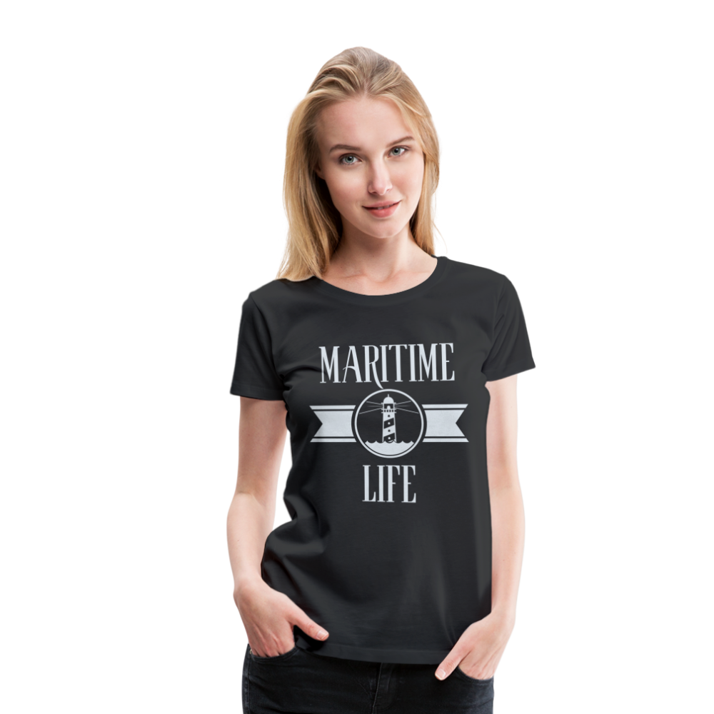 Frauen Premium T-Shirt - Maritime Life Light - Schwarz