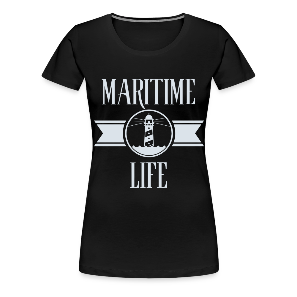 Frauen Premium T-Shirt - Maritime Life Light - Schwarz