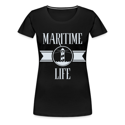 Frauen Premium T-Shirt - Maritime Life Light - Schwarz