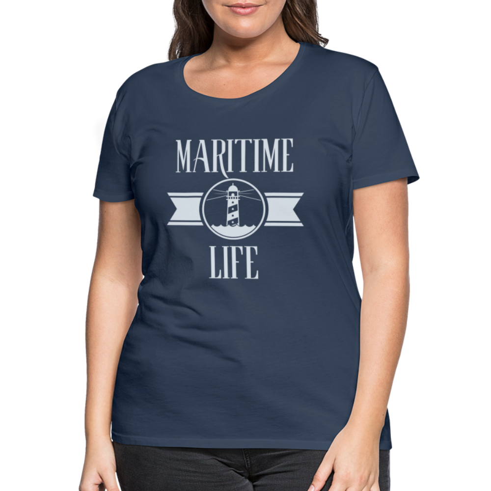 Frauen Premium T-Shirt - Maritime Life Light - Navy