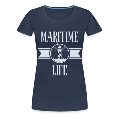 Frauen Premium T-Shirt - Maritime Life Light - Navy