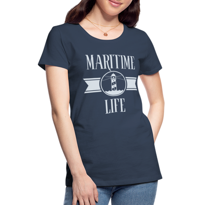 Frauen Premium T-Shirt - Maritime Life Light - Navy