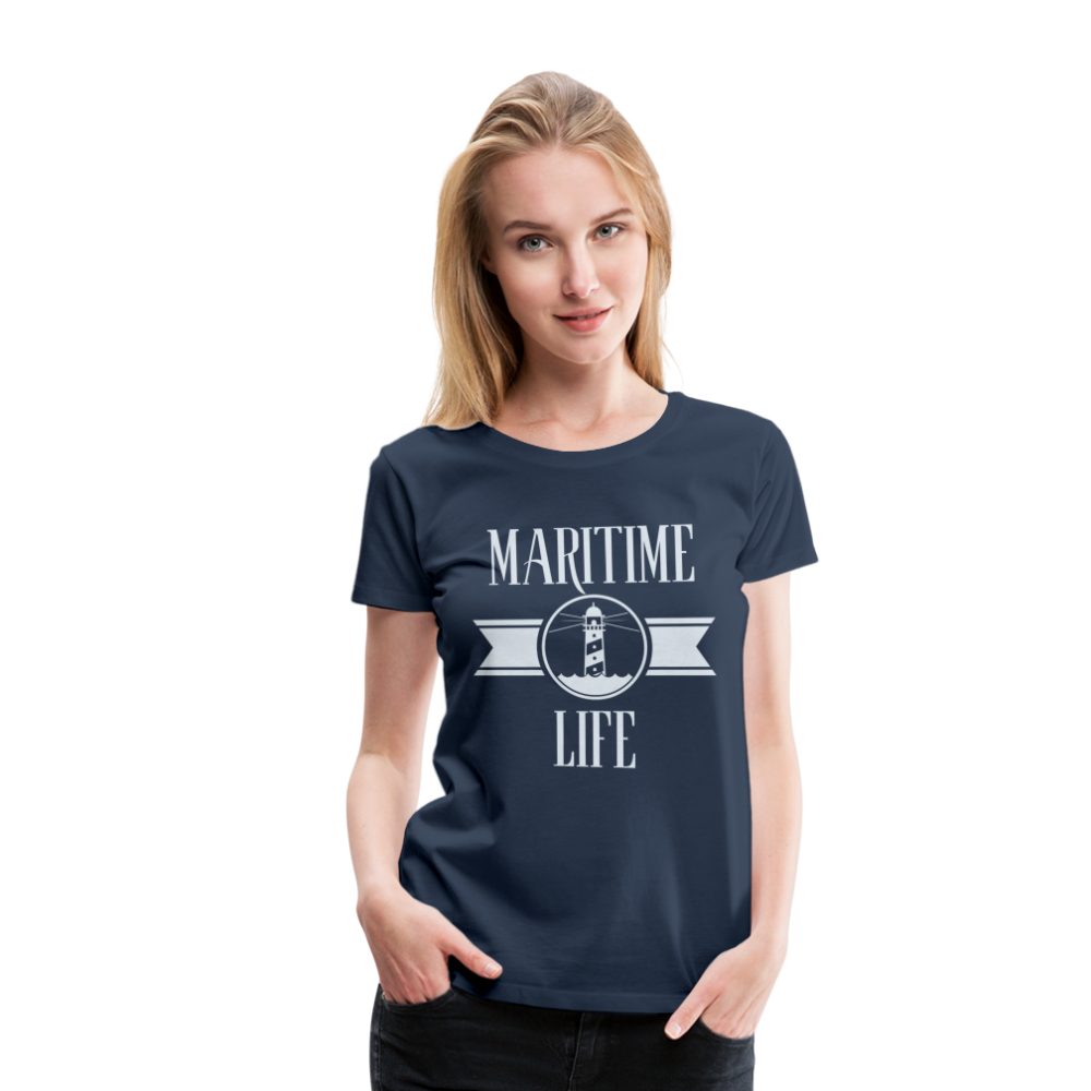 Frauen Premium T-Shirt - Maritime Life Light - Navy