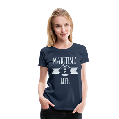 Frauen Premium T-Shirt - Maritime Life Light - Navy