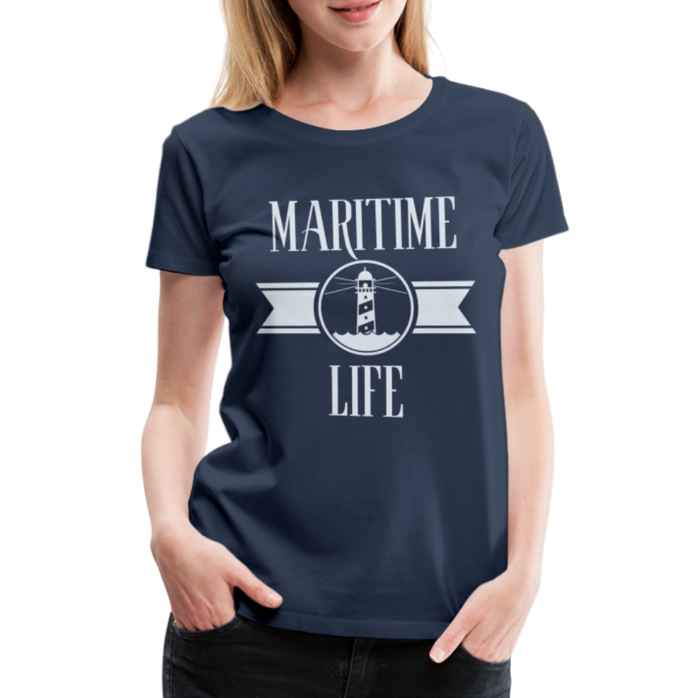 Frauen Premium T-Shirt - Maritime Life Light - Navy