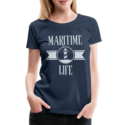 Frauen Premium T-Shirt - Maritime Life Light - Navy