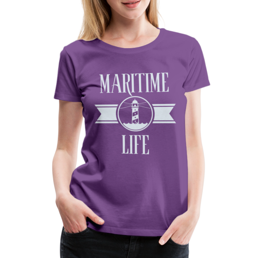 Frauen Premium T-Shirt - Maritime Life Light - Lila