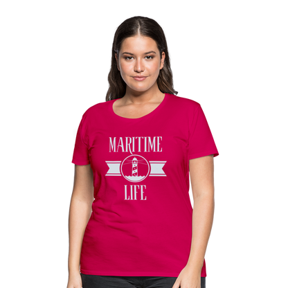 Frauen Premium T-Shirt - Maritime Life Light - dunkles Pink