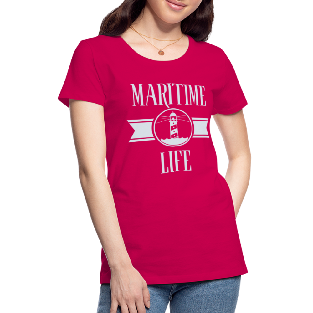 Frauen Premium T-Shirt - Maritime Life Light - dunkles Pink