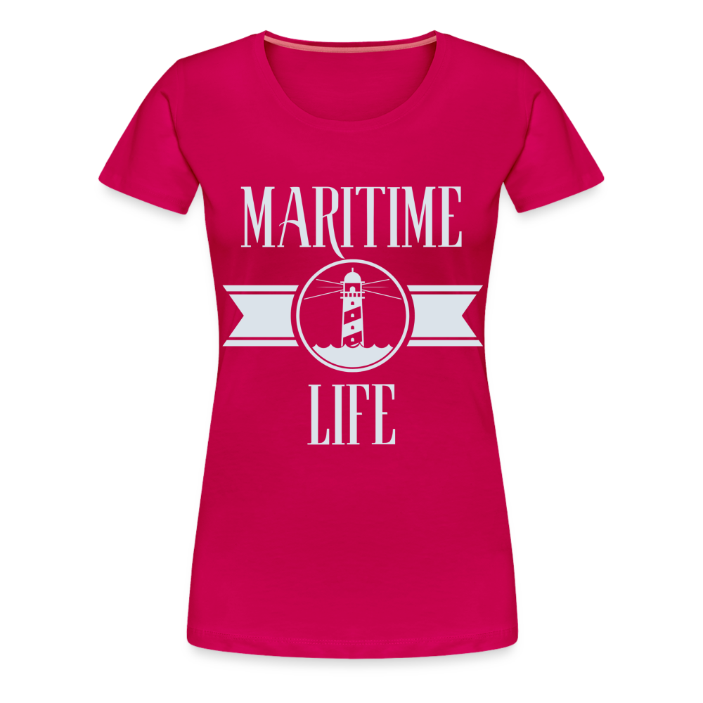 Frauen Premium T-Shirt - Maritime Life Light - dunkles Pink