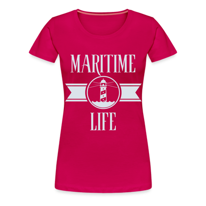 Frauen Premium T-Shirt - Maritime Life Light - dunkles Pink