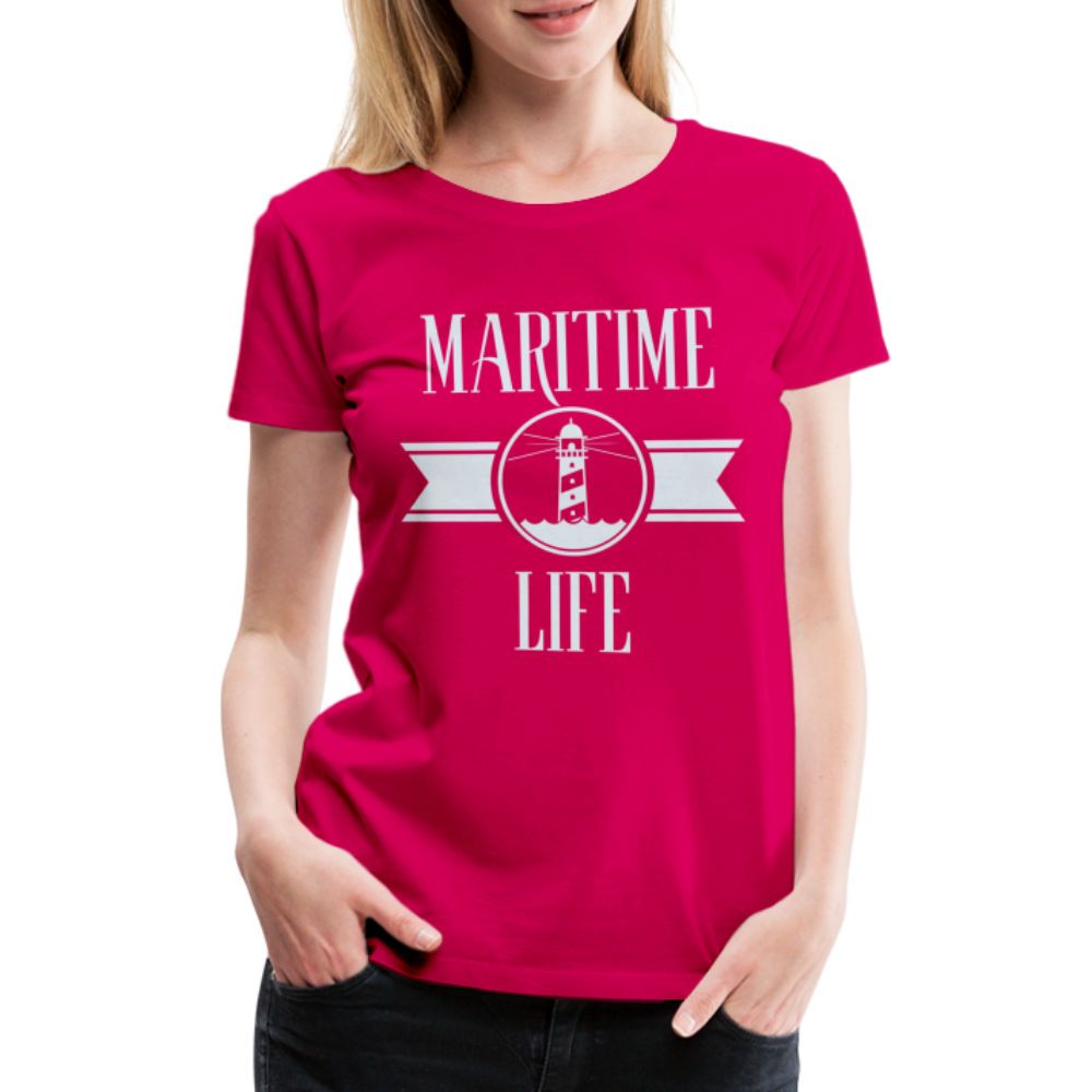 Frauen Premium T-Shirt - Maritime Life Light - dunkles Pink