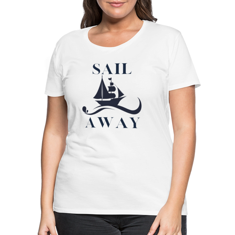 Frauen Premium T-Shirt - Sail away - weiß