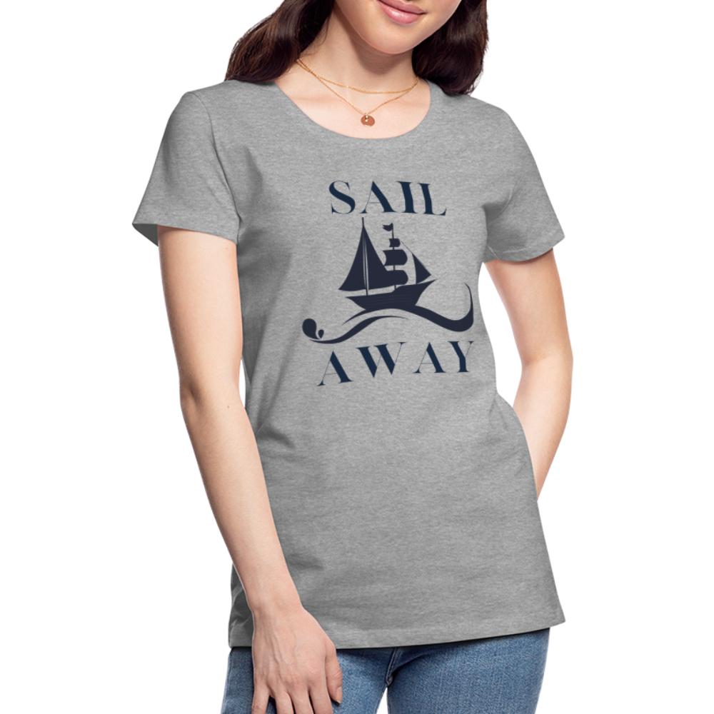 Frauen Premium T-Shirt - Sail away - Grau meliert