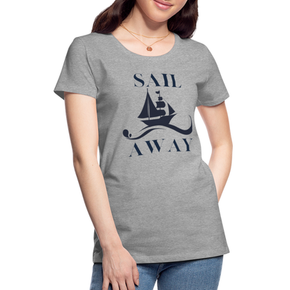 Frauen Premium T-Shirt - Sail away - Grau meliert