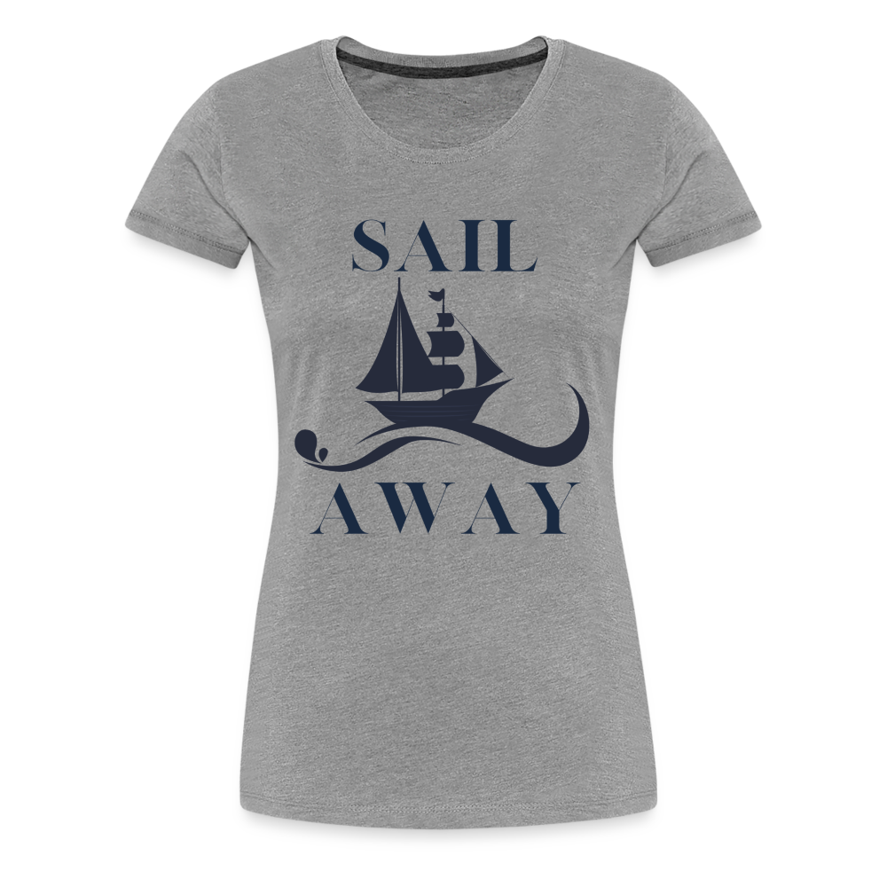 Frauen Premium T-Shirt - Sail away - Grau meliert