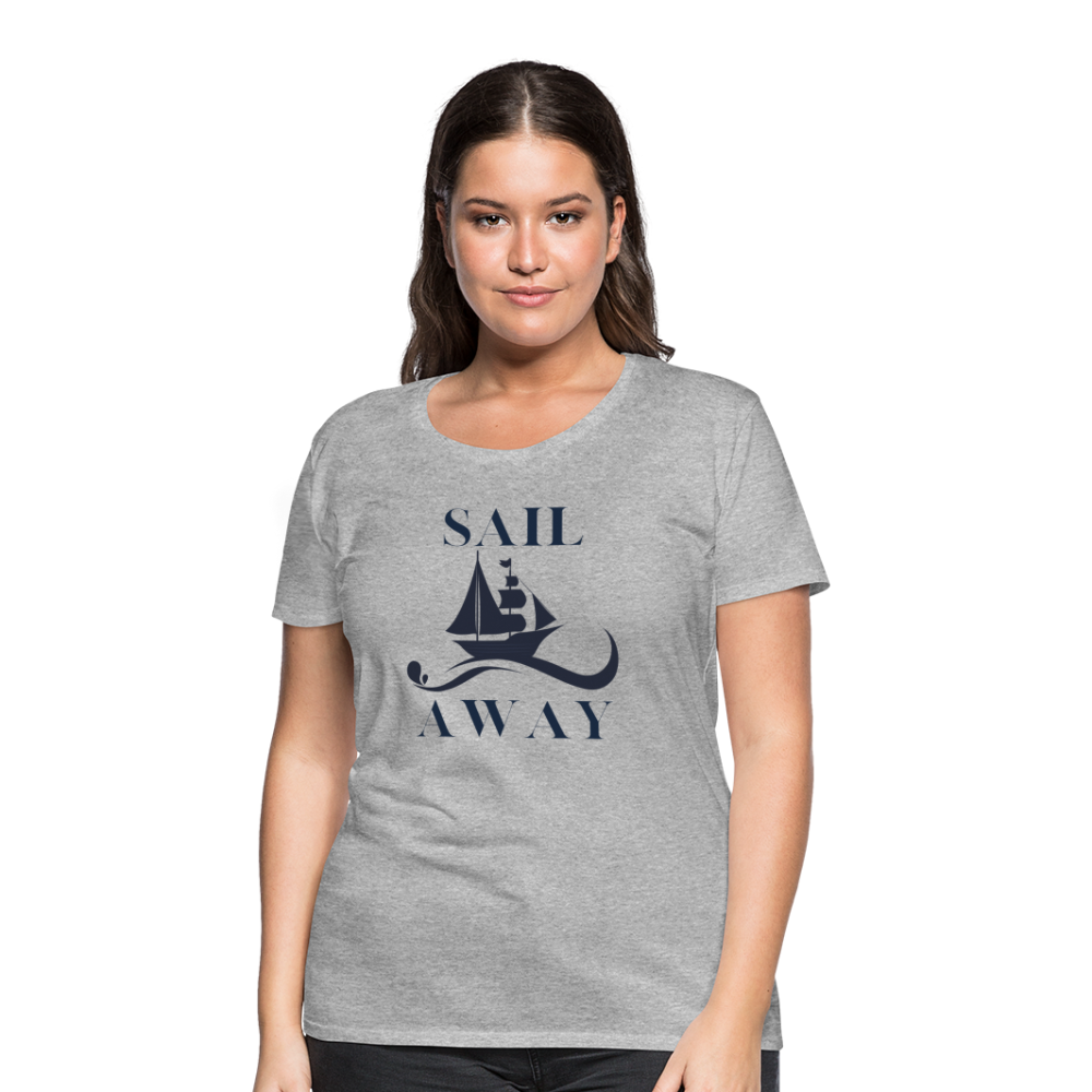 Frauen Premium T-Shirt - Sail away - Grau meliert