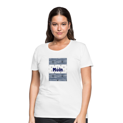 Frauen Premium T-Shirt - Moin Streifen - weiß