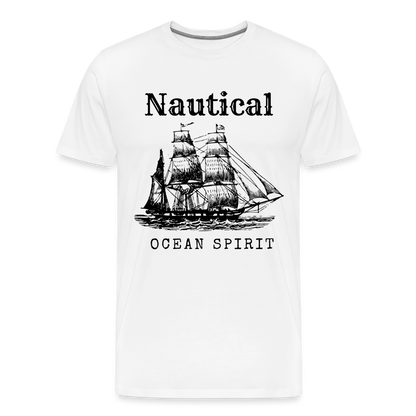 Männer Premium T-Shirt - Nautical Ocean Spirit - weiß