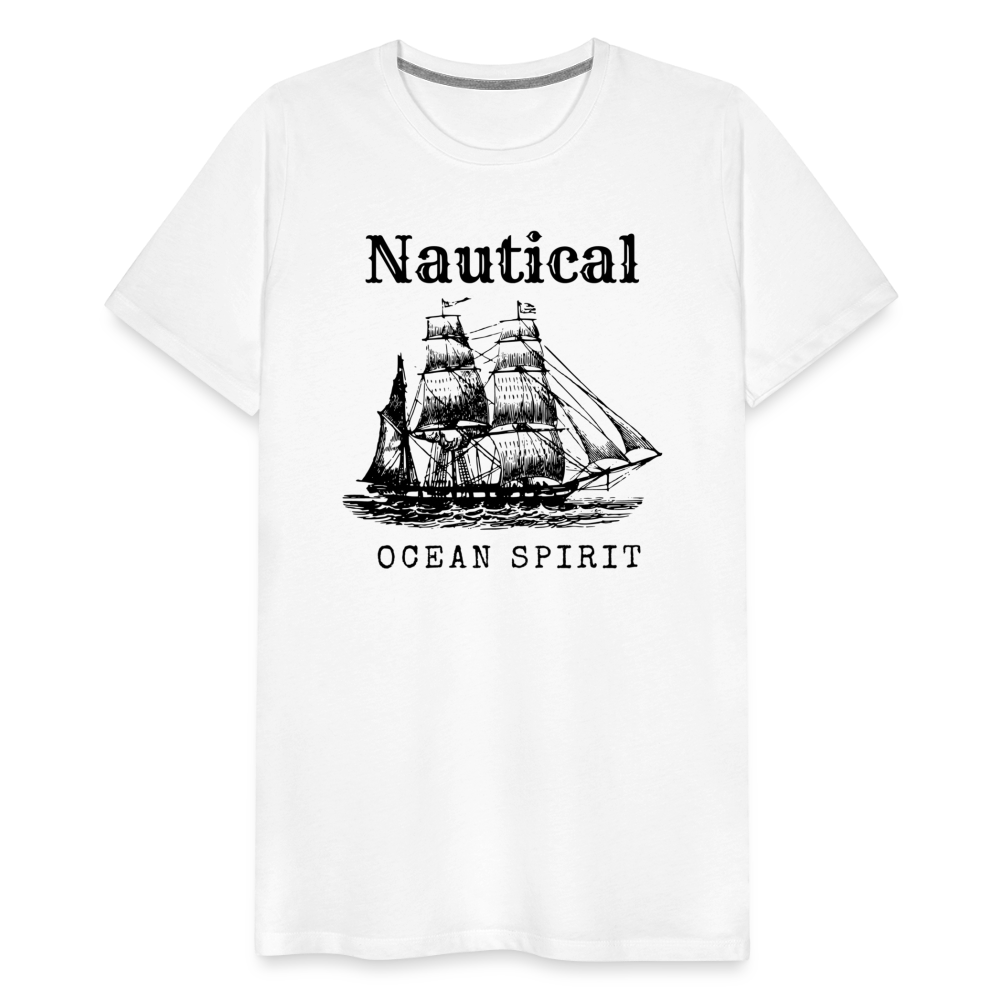 Männer Premium T-Shirt - Nautical Ocean Spirit - weiß