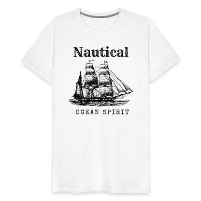 Männer Premium T-Shirt - Nautical Ocean Spirit - weiß