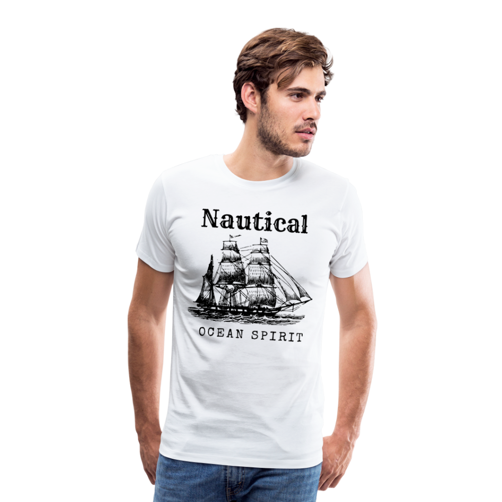 Männer Premium T-Shirt - Nautical Ocean Spirit - weiß