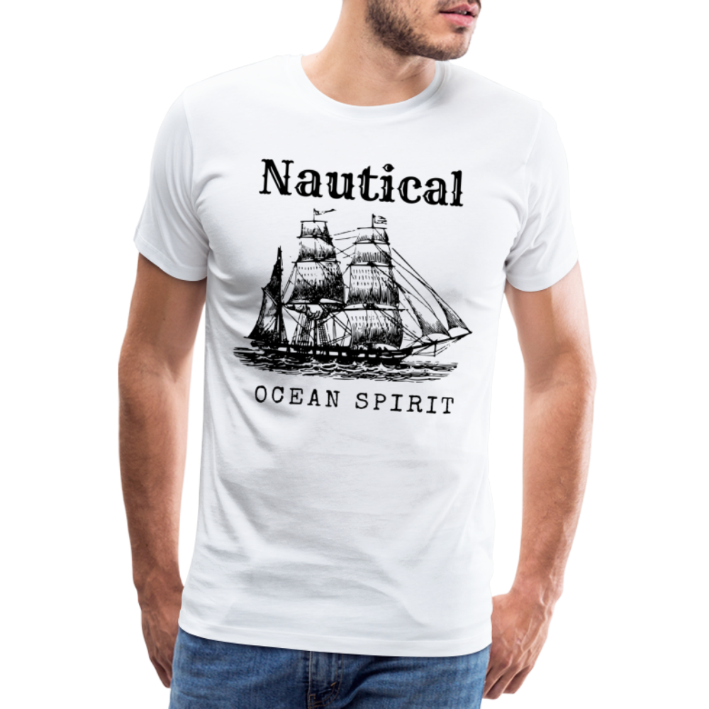 Männer Premium T-Shirt - Nautical Ocean Spirit - weiß