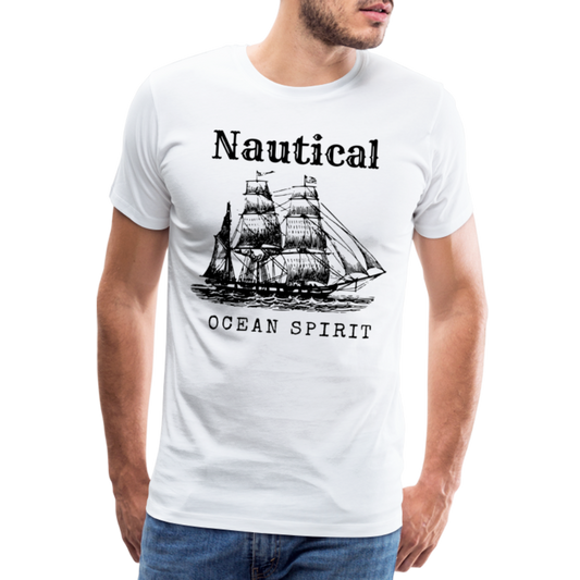 Männer Premium T-Shirt - Nautical Ocean Spirit - weiß