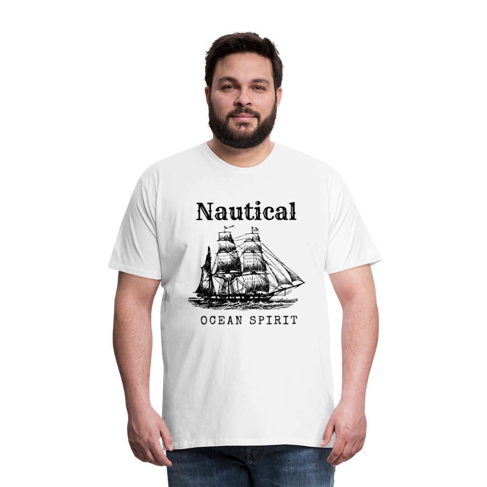 Männer Premium T-Shirt - Nautical Ocean Spirit - weiß