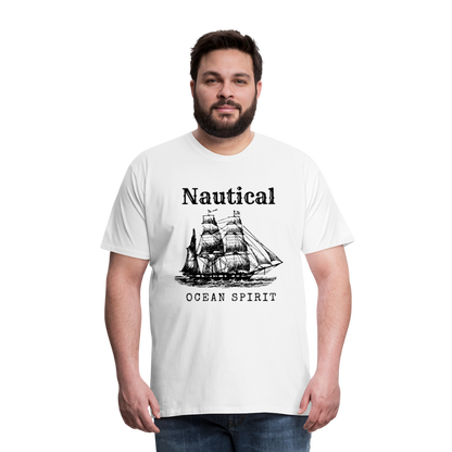 Männer Premium T-Shirt - Nautical Ocean Spirit - weiß